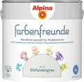 Wandfarbe in gemütlichem Hellgrau ALPINA Farbenfreunde Elefantengrau 2,5L