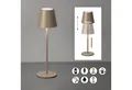 easy! BY FHL Außen-Tischleuchte Viletto, Dimmfunktion, USB-Ladefunktion, LED fest integriert, Warmweiß, lange Leuchtdauer