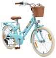 Bikestar Kinderfahrrad Cityrad 20 Zoll Aluminium ab 6 Jahre 7 Gang, 7 Gang, Korb, Gepäckträger, leichtes Treten, ergonomischer Rahmen