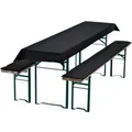 NYVI Bierbankauflagen Set 240x90cm Schwarz