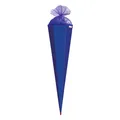 Roth Schultüte Basteltüte 85 cm, eckig, mit Tüll-Verschluss ultramarinblau