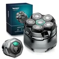 Glatzen Rasierer Herren, kensen Kopfrasierer Glatze Wasserdicht Kopf Rasierer Herren Wiederaufladbar Typ-c Head Shaver Men Magnetische Leicht zu Reinigen Akkulaufzeit 160 Mins
