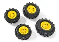 Rolly Toys Air Tyre (Luftbereifung für rollyJunior und rollyFarmtrac Trettraktoren, 4 Stück, Farbe Gelb, Zubehör für Kinderspielzeug) 409860