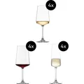 Schott Zwiesel Gläserset Mio Vino (38 cl, 12 Gläser, Rotweingläser, Weissweingläser) (124072-138063.1000)