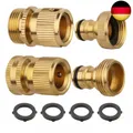 2 Sätze 3/4 Zoll Schlauchanschluss Messing Schnellkupplung Garten Schlauch