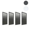 Mendler 4er-Set Aluminium Schiebetür für Pergola HWC-L46, Terrassenüberdachung, Lamellenpaneel Modul, 206x36 110504+110505+110506+110507+110508