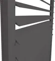 4er-Set Aluminium Schiebetür für Pergola HWC-L46, Terrassenüberdachung, Lamellenpaneel Modul, 206x369cm anthrazit