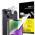 NEW'C für iPhone 14 für Panzerglas 6,1"(2 Stück) und Kamera Panzer Schutz Glas für Kameraschutz (2 Stück) -kratzfest -keine Luftblasen -extrem widerstandsfähig -9H-Härteglas