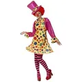 Smiffys Clown-Kostüm Clown Kostüm Kleid Karneval Faschingskostüm Damen, Dieses Clownskostüm ist voll auf den Punkt! gelb S