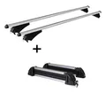 Relingträger Tiger XL+Skiträger Alu 4Paar Ski für für Mitsubishi Outlander PHEV