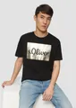 s.Oliver T-Shirt mit Metallic-Print Rundhals, kurzarm
