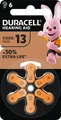 Duracell Duracell Batterie Zinc Air, 13, 1.4V Easy Tab, Retail Blister (6-Pack Batterie, (1,4 V)