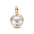 Pandora ME Biene Medaillon-Charm aus Sterling Silber mit vergoldeter Metalllegierung und Zirkonia, Kompatibel ME und Moments Armbänder, 763417C01