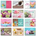 Domelo Geburtstagskarten 12er Set mit Umschlag, Happy Birthday Postkarten, Kraftpapier Karten zum Geburtstag, Geburtstagskarte für Mann/Frau/Kinder, Postkarte als Grußkarten, (Set 4)