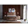 Pointhome Bambi Boxspringbett Set 140 x 200 H3, Clima Naturel, Doppelseitige Bett, 1 x Matratze, 2 x Bettkasten, 1 x Bettkopfteil - Beige