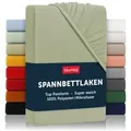 Blumtal Spannbettlaken, Olivgrün, Textil, 80x200 cm, Oeko-Tex® Standard 100, Schlaftextilien, Bettwäsche, Bettlaken