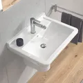 Duravit Starck 3 Waschtisch 60 cm mit 1 Hahnloch, Badkeramik, weiß