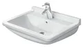 Duravit Waschtisch Starck 3 | 030060000 | Zeitloses Waschbecken in Weiß | Waschtisch 60 x 45 cm zur Wandmontage | WonderGliss Beschichtung | Mit Überlauf und Hahnloch | Klassischer Stil | 04829 3