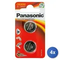 4x Lithium-Batterie Nummernschild Panasonic, Modell CR2032