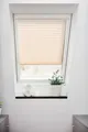 Lichtblick Original Dachfensterplissee "Haftfix" Gr. 3, beige (creme, weiß), 100cm, zweiseitig verschiebbar, 47cm