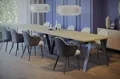 großer Esstisch LUNGO ausziehbar 130–405 cm Holz Eiche Natur 12 Personen modern