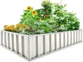 Hochbeet Metall 174x90x30cm,Pflanzkübel Blumenkasten mit 8 TEtiketten&Handsch...