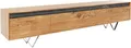 DELIFE Fernsehtisch Stonegrace Akazie Natur Schiefer 200 cm 4 Schübe Designer Lowboard