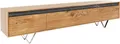 DELIFE Lowboard Stonegrace, Akazie Natur Schiefer 200 cm 4 Schübe Designer Lowboard