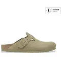 Birkenstock für Damen. 1025844 Leder-Clogs Boston (Schmale Passform) hellbraun (39), Wohnung, Keine, Lässig