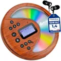 KLIM Discover + Tragbarer CD-Player Walkman mit langlebigem Akku + Mit Kopfhörern + Radio FM + Kompatibler MP3-CD-Player + SD-Karte, FM-Transmitter, Bluetooth + Ideal für Autos + Portable CD Player