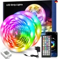 Macchiatto LED streifen 30m,Bluetooth RGB LED Strip mit Fernbedienung und