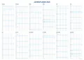 Jahresplaner 2025 - A1 - 4 Spalten - CO2 neutral - Wandkalender Familienplaner