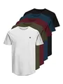 JACK & JONES Herren Jprblabrody Tee Crew Neck 5pk MP T Shirt, Navy Blazer, L EU