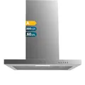 Cecotec Dunstabzugshaube 60 cm T-Form Bolero Flux TM 603500 Inox A. Saugleistung 350m3/h, Motor 70W, mechanische Steuerung, 3 Leistungsstufen, Licht und Aktivkohlefilter, Edelstahl