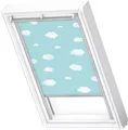 Verdunklungsrollo DKL 4660S, VELUX, verdunkelnd, ohne Bohren, in Führungsschienen, VELUX »Pick & Click!«, alufarbene Führungsschienen & Griffleiste