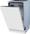 Hisense Hi4 Vollintegrierbarer Geschirrspüler, 45 cm, Voll integriert, Single (45 cm breit), Schwarz, Tasten, 1,5 m, 1,5 m