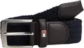 Tommy Hilfiger Herren Gürtel New Adan Belt 3,5 cm Stoffgürtel, Blau (Sky Captain), 105 cm