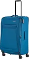 Travelite Chios Reisekoffer L Trolley Koffer 78cm 4 Rad / Rollen Dehnfalte TSA petrol