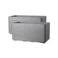 Kreher XL Pflanzkasten Cosmo mit Rollen und Wasserstandanzeige in verschiedenen Formaten und Farben. Der Eye-Catcher für Garten, Terrasse, Restaurants & Gewerbe! (Grau, 2 x 80 L)