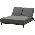CLEMENTO Beziers Doppel Loungeliege Aluminium mit Rollen Sunbrella - Anthrazite