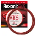 (3,50€/1m) FLEXONIT Red Stahlvorfach 7x7 0,27mm 6,8kg 20m. Hecht Vorfach. Meterw