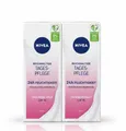 NIVEA 24H Feuchtigkeitsspendende Tagescreme LSF 15, 2 x 50 ml