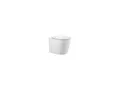 sanicomfort Hänge WC Set Nakia – Spülrandloses, Hygienisches Wand-WC Tiefspüler aus Hochwertiger Sanitärkeramik in Matt Weiß, Kompakt, Modern inkl. Soft-Close WC-Sitz