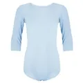 Aquarti Turnanzug Aquarti Mädchen Body 3/4 Arm Ballett Trikot blau 152