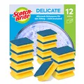 Scotch-Brite Delicate, nicht kratzender Spülschwamm, 12 Stück pro Packung - Allzweck-Schwamm für den Alltag, Blau - Kratzfrei