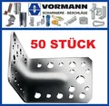 50 STÜCK VORMANN Winkel Schwerlastwinkelverbinder 90 x 90 x 65 x 2,5 mm Stahl