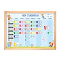 magnetischer Stundenplan Schulkind blau mit 90 Magneten und Stift - abwischbar Wochenplaner Schule - ca. 40 x 30 cm