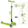 Globber Kinderscooter Primo Foldable Plus Lights, Grün, Limette, Metall, Kunststoff, 28x82.5x57.5 cm, Outdoor Spielzeug, Kinderfahrzeuge, Scooter & Cityroller