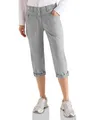 Cecil Mid Waist Slim Leg Hose mit Turn-Up Obelisk Grey 27