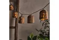 Lights4fun LED-Lichterkette 10er Solar Lichterkette Rattan Laternen